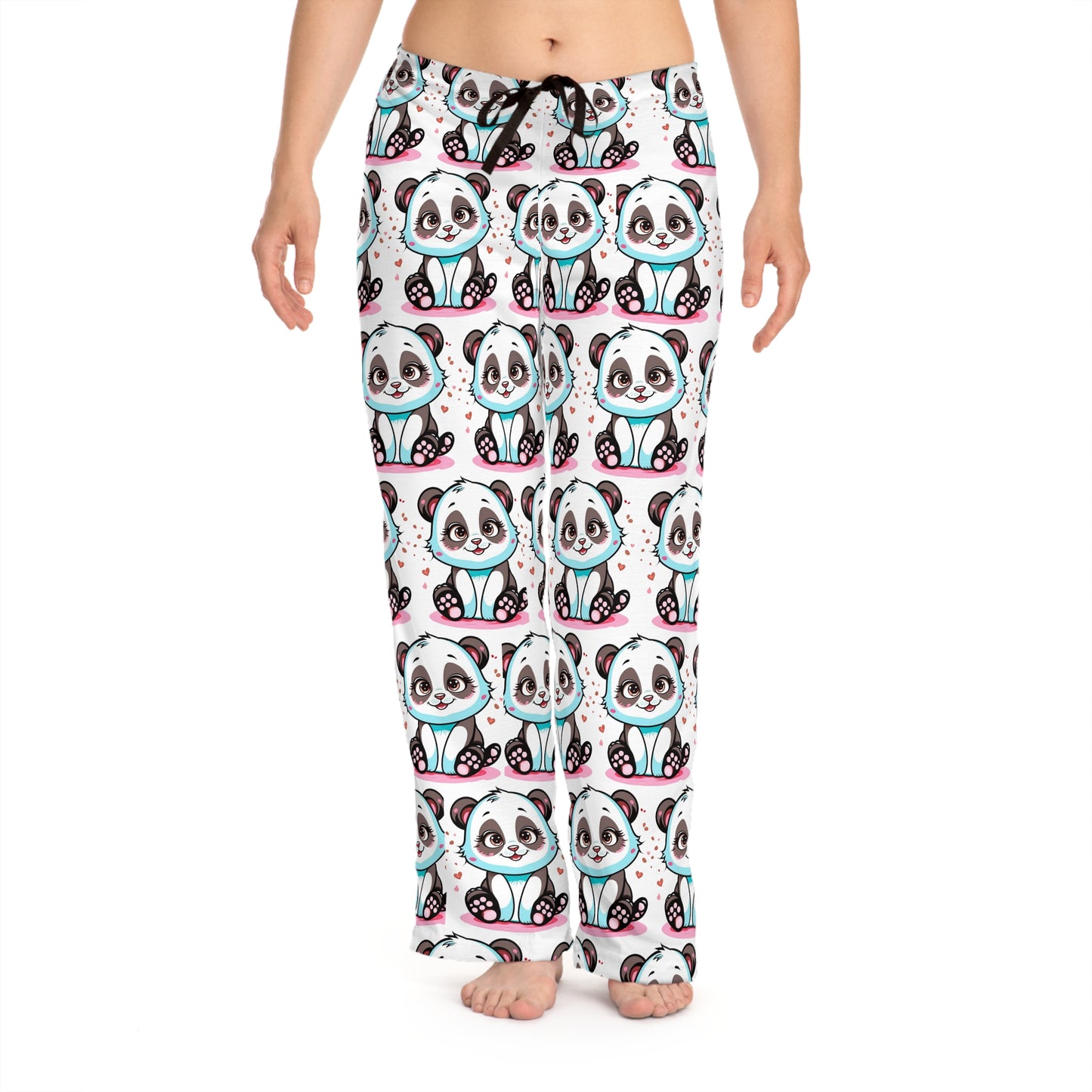 Cute Panda Print Women's Pajama Pants - Cozy Sleepwear for Animal Lovers